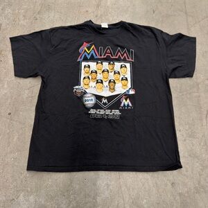 MLB Miami Black Graphic Short Sleeve Tee